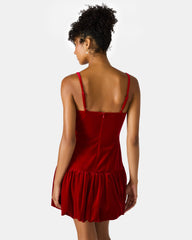 GIOVANNA DRESS RED VELVET