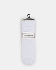 2 PACK RIB SLOUCH SOCKS WHITE