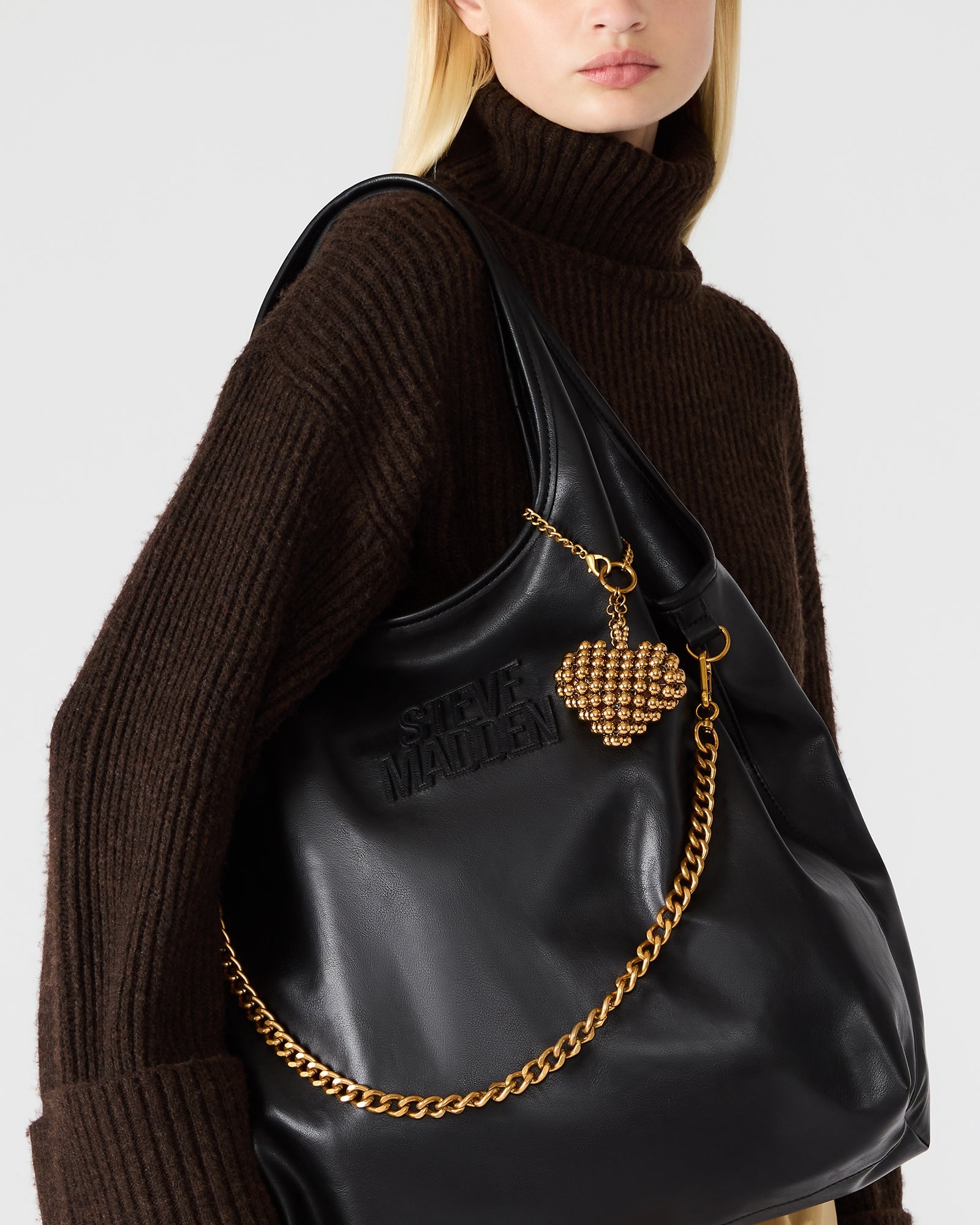 HEART BAG CHARM GOLD