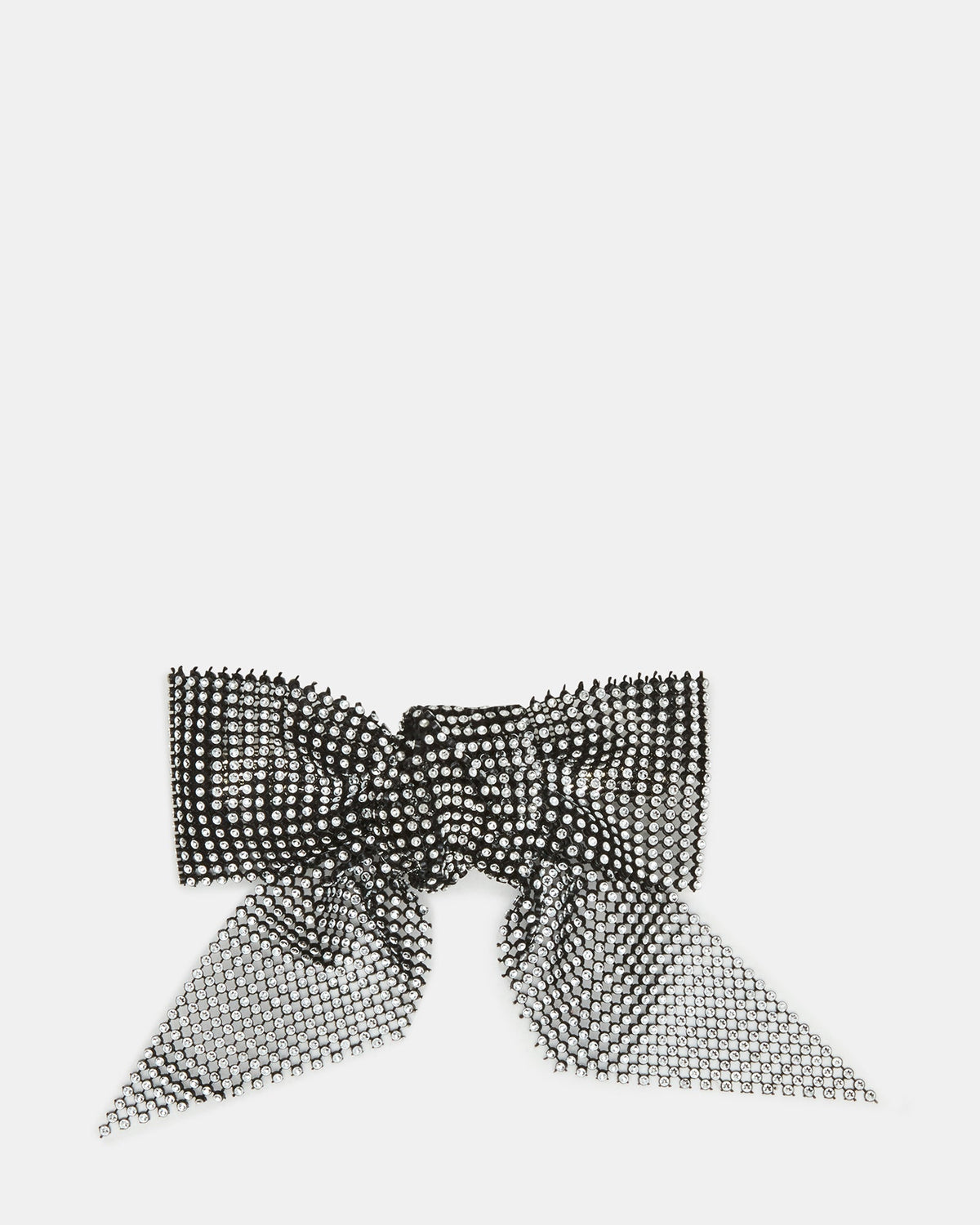 RHINESTONE MESH HAIR BOW BLACK/SILVER